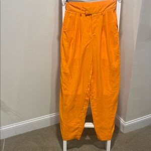 Women’s Wide Leg Tailored Tangerine Orange Dress Pants